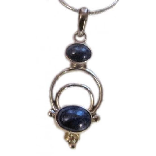 Double Lapis Stone Pendent